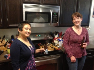 more kitchen help - Charlene and Karen keep checking it while I run around like crazy